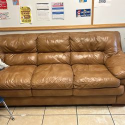 Beige Color Leather Sofa 