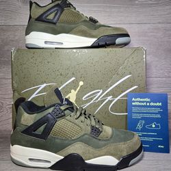 Size 12 - Jordan 4 SE Retro Low Craft Olive VNDS Worn 1x FB9927-200 OG Box