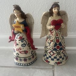 Rare JO ANN'S SANTA'S WORKBENCH 2006 HEART  LOVE / FAITH Angels 