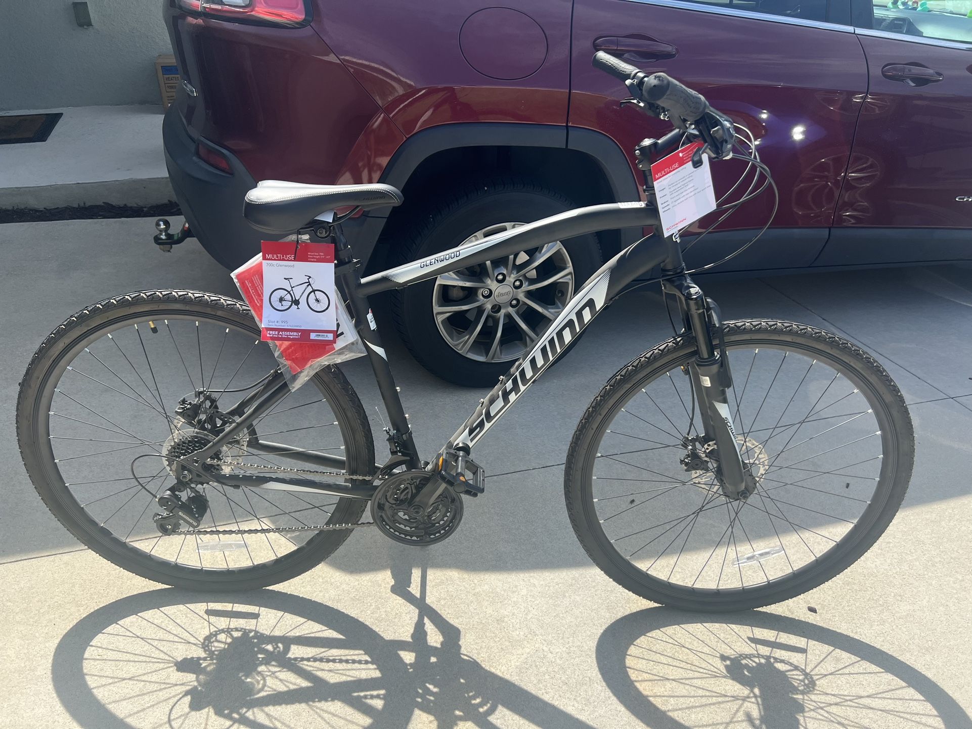 Schwinn 700c Glenwood Hybrid Bike, Adults +14 Years, Black, 21 Speeds