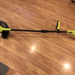 RYOBI ONE+ 18-Volt Lithium-Ion String Trimmer/Edger and Blower/Sweeper Combo Kit 2.0 Ah Battery and Charger Included  Never Used Please 