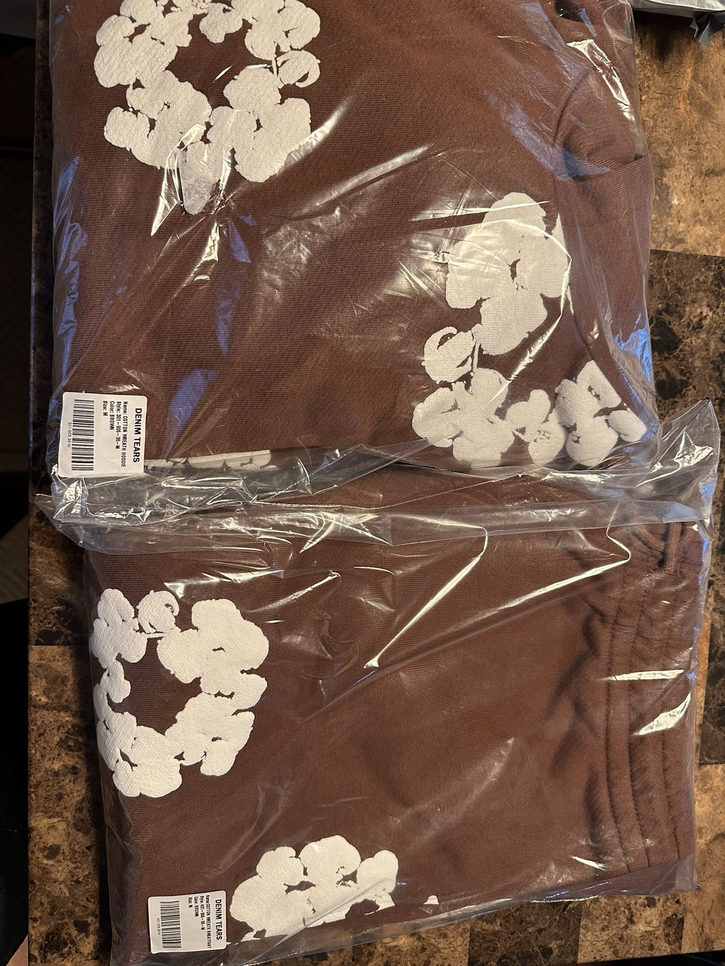 Denim Tears Brown Hoodie And Joggers