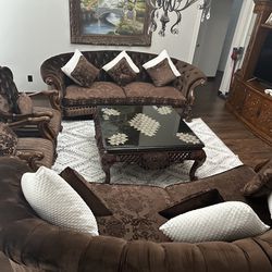 Set Five Piece  Two Sofa Two Chairs and coffee table