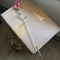 Glass Pink Rose
