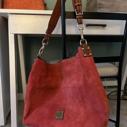 Dooney & Bourke Red Suede Tote