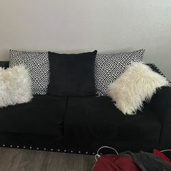 Sofa And Love seat BLACK Price Flexible 