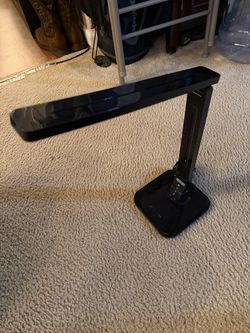 Black LED Desk Lamp with Control Panel