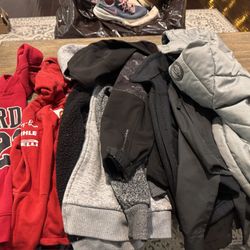 6 jackets and 2 hoodies boys size 7 (used)