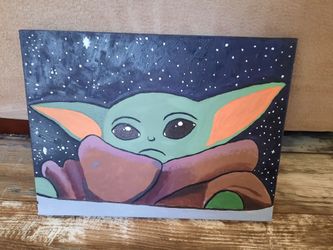 Baby Yoda Painting