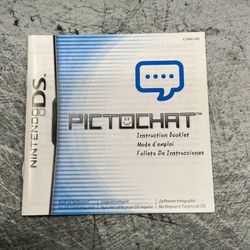 Nintendo DS Pictochat Instruction Booklet 