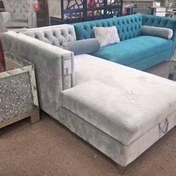 Brand New Teal Or Grey Sectional Take It Home Now With $39 Down 