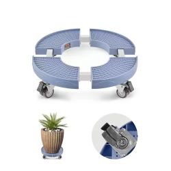 212*Trash Can Dolly with 4 Lockable Wheels, 440lbs Weight Capacity, Round Trash Can Roller Base, 15-22.8 in Adjustable, Heavy Duty Drum Dolly Plant Ca