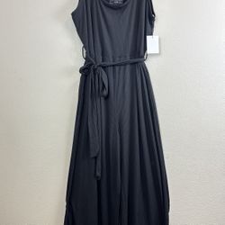 Women Pant Romper With Tie Waist 