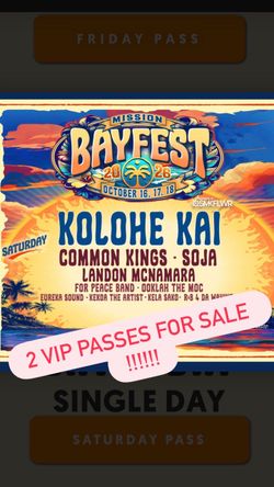 Mission Bayfest 2026 Saturday VIP Pass x2