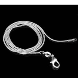 24" .925 Solid Sterling Silver Snake Chain 2mm Thick - New