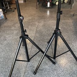 Two  Speaker Stands With Bag
