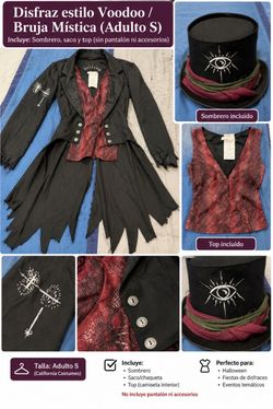 Voodoo Witch Halloween Costume Set Adult S