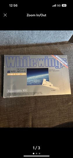 1990 White Wings Paper Airplanes Kit Reserved Edition - Open Box Complete