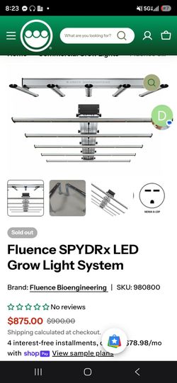 Flurence spydrx led grow light system