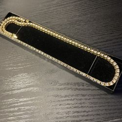 20 Inch Gold Tennis Necklace