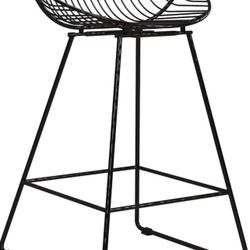 Set Of 2 Metal Barstools Black 