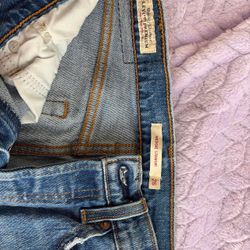 Levi's wedgie straight blue jeans