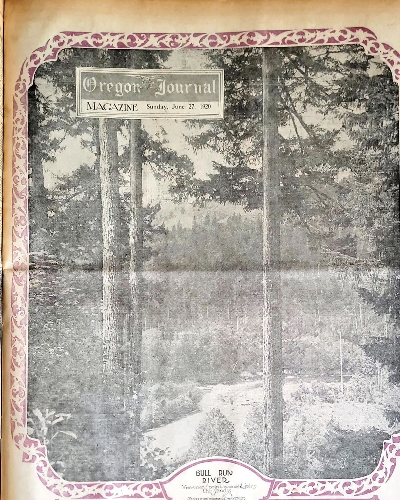 Antique Oregon Journal Magazine 1920 Hard Cover Book