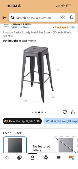 4 Black Stools