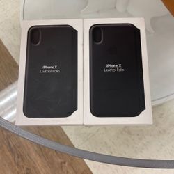 Apple iPhone X Leather Folio CasBlack