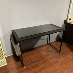 Black Desk W/ Glass Top