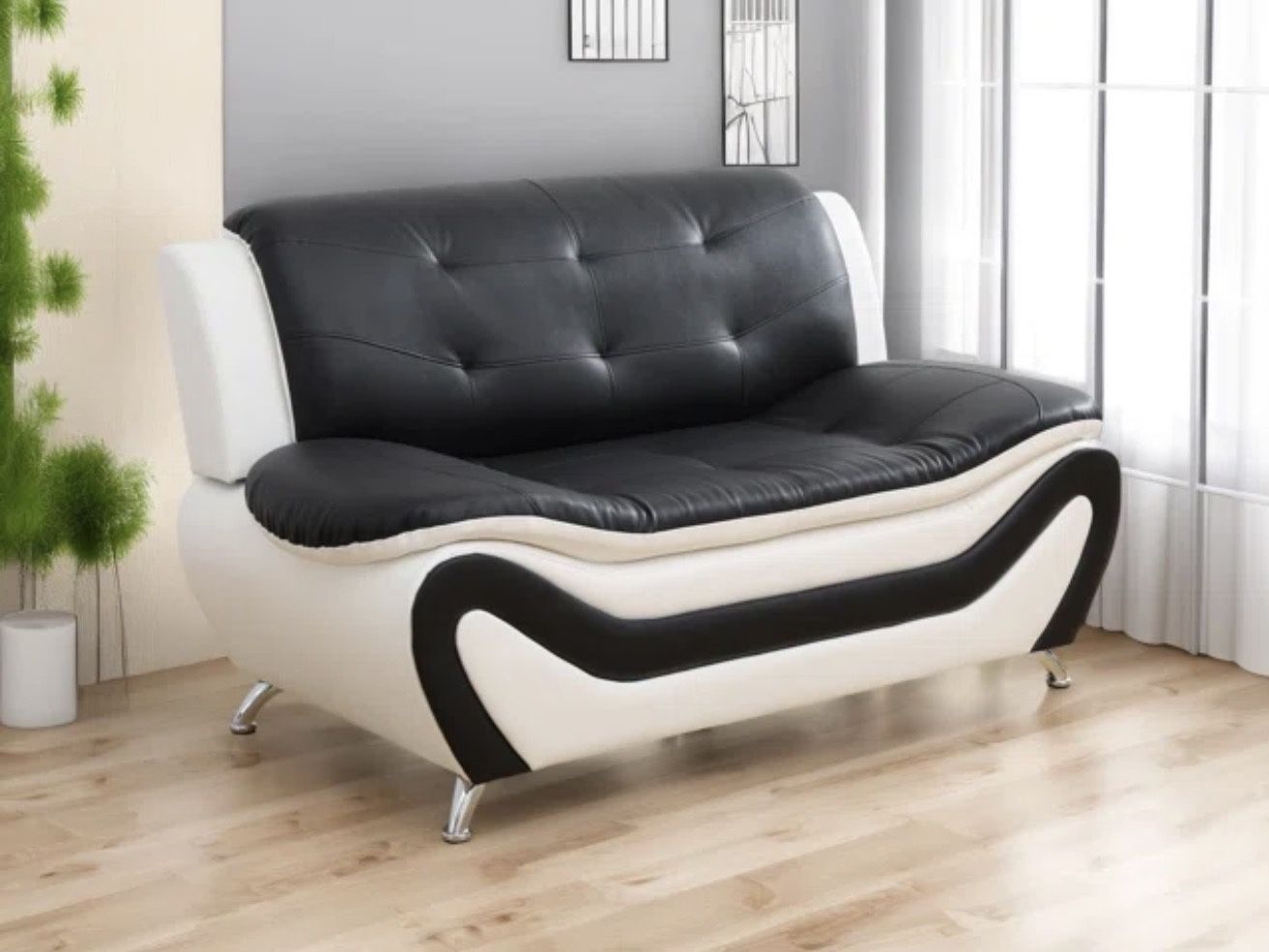 Black And White Sofa Set