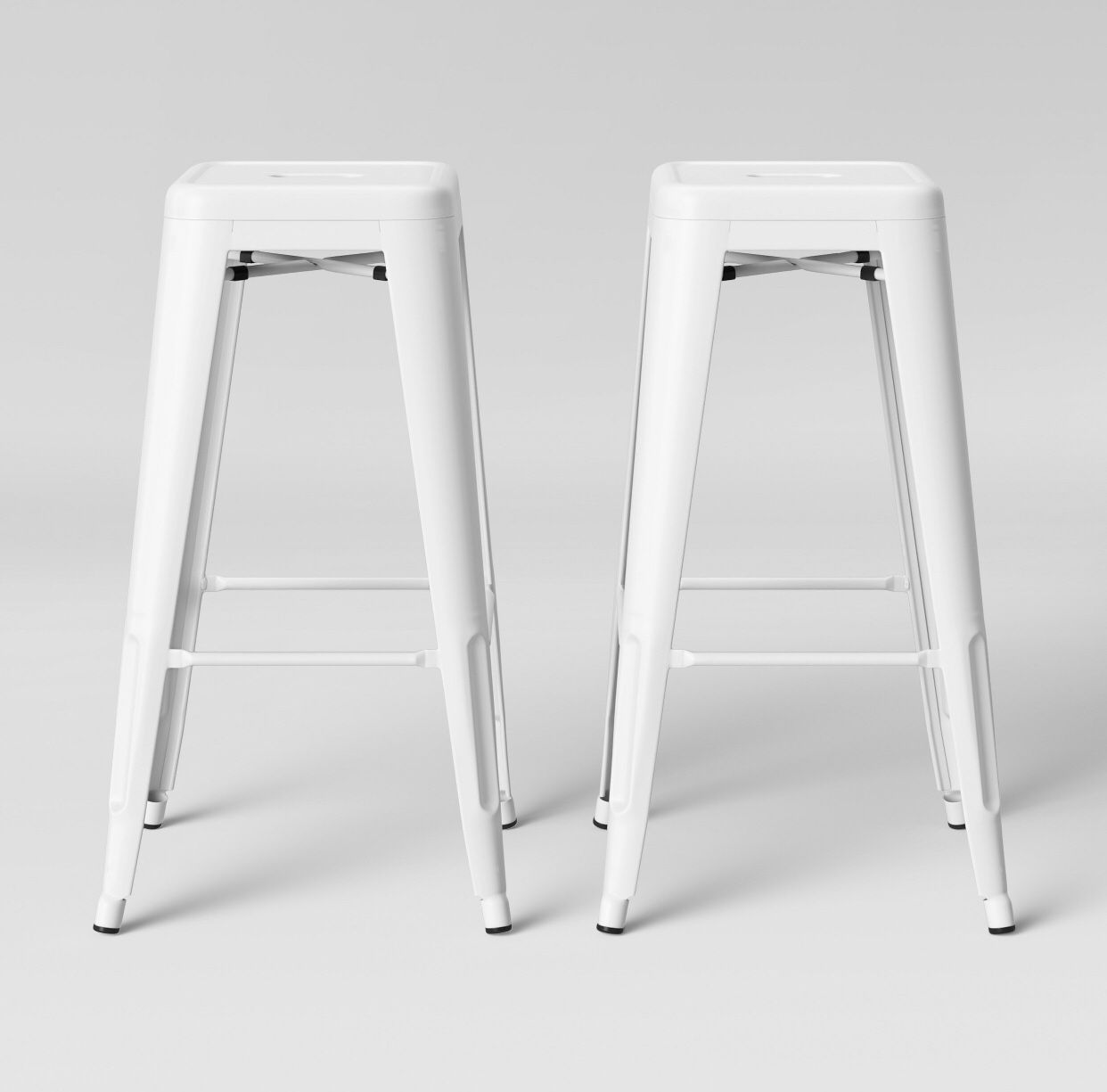 29” white metal bar stools new