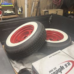 4 Chevy rims  Two 205 /75/15 tires