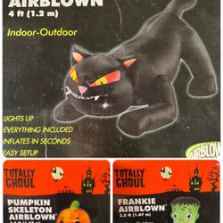 BRAND NEW* Set Of Three (3) Motorized Air-Blown  Halloween Decorations