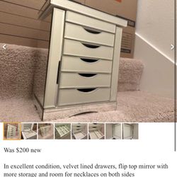 Pottery Barn Mirrored Jewelry Box