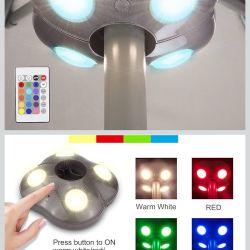 HONWELL Patio Umbrella Light Outdoor Wireless Battery Operated LED Table Umbrella Lights with Remote, 12 Color Changing Outside Umbrella Pole Light, C