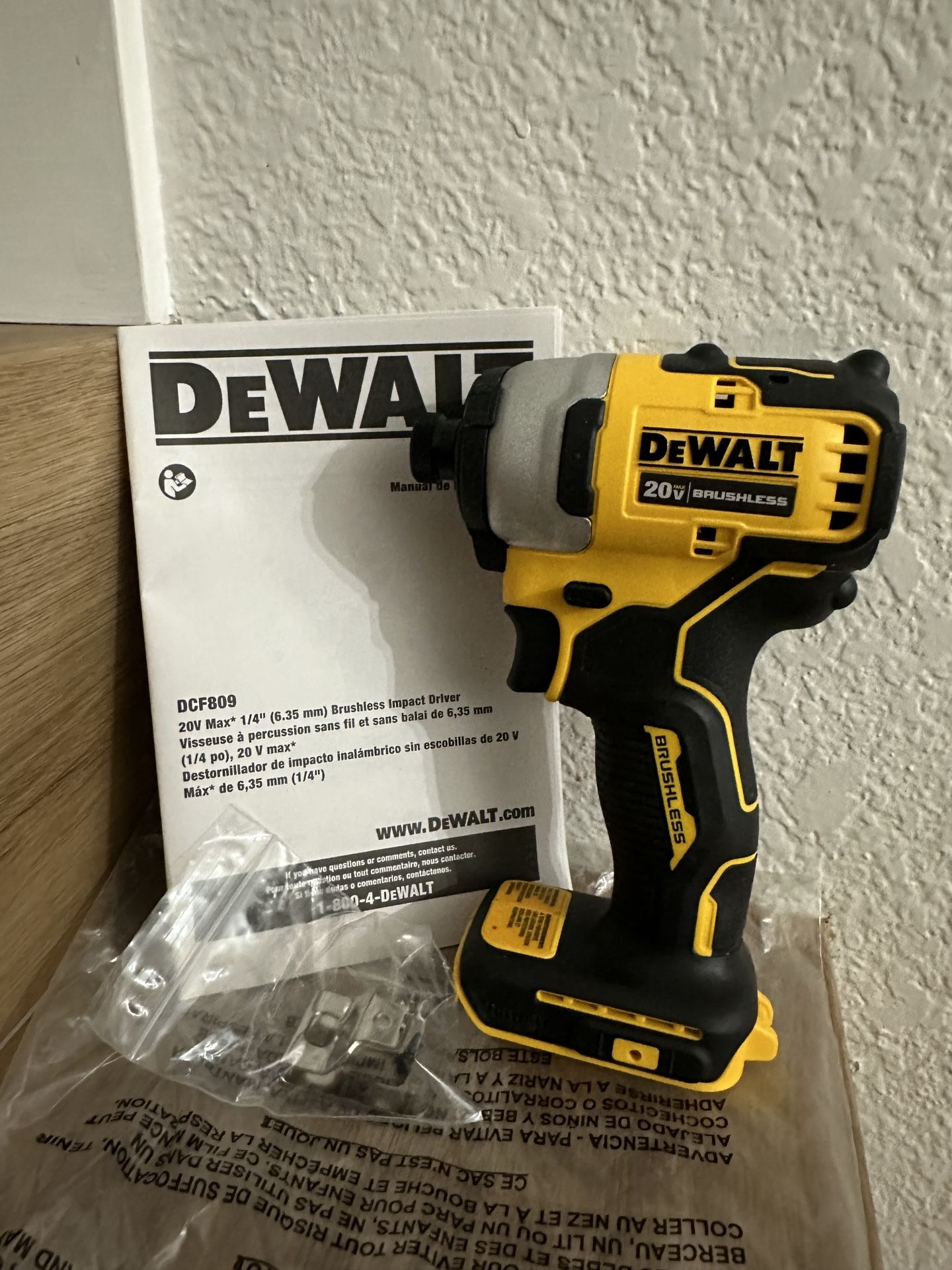 Dewalt 20v Brushless 1/4” Impact Driver (new)