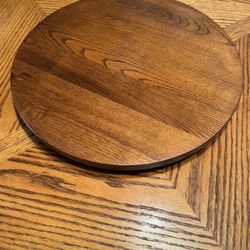 Solid Wood Lazy Susan With Placemat