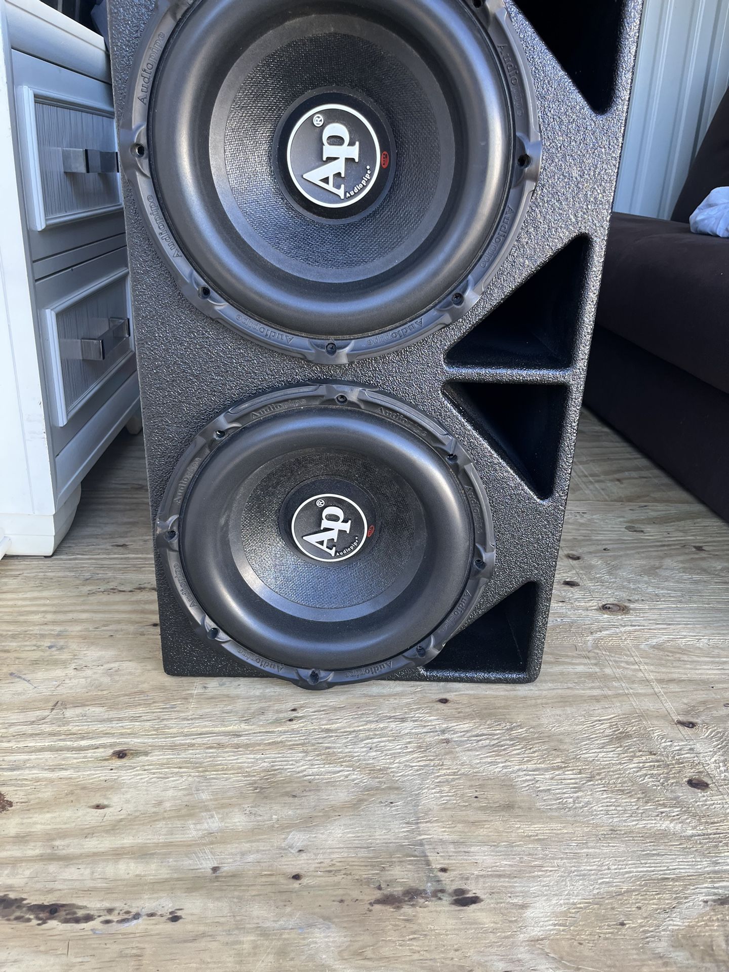 2 12’ Inch Audiopipe TRIPLE STACKS 