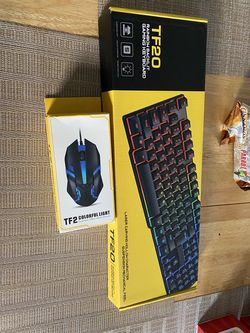 Rainbow backlit gaming keyboard and mouse
