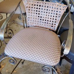 Two Wrought Iron bar stools