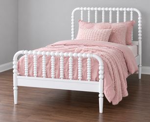 New Twin Size Mid Century Platform Bed White
