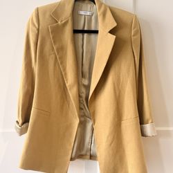 Mango Linen Casual Blazer