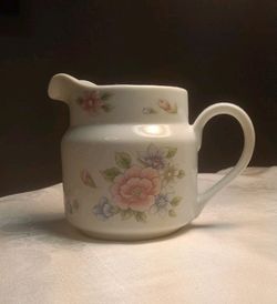 Vintage 1989 FTDA Floral Fine Porcelain Pitcher Especially for You Made in Japan
