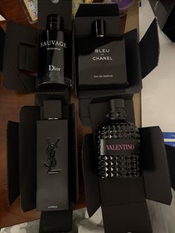 Dior Sauvage EDP, Valentino Extradose, Bleu De Chancel EDP, And Ysl Le Parfum