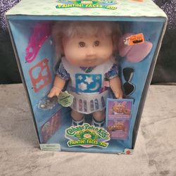 Cabbage Patch Kids Paintin Faces Kid Blonde 1996 Mint In box