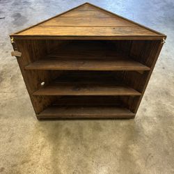Antique Cedar wood Corner Shelf 