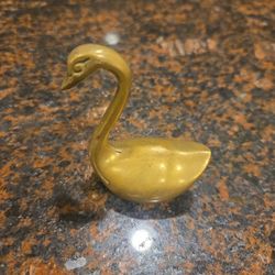 Brass Swan Figurine – 2.75”

