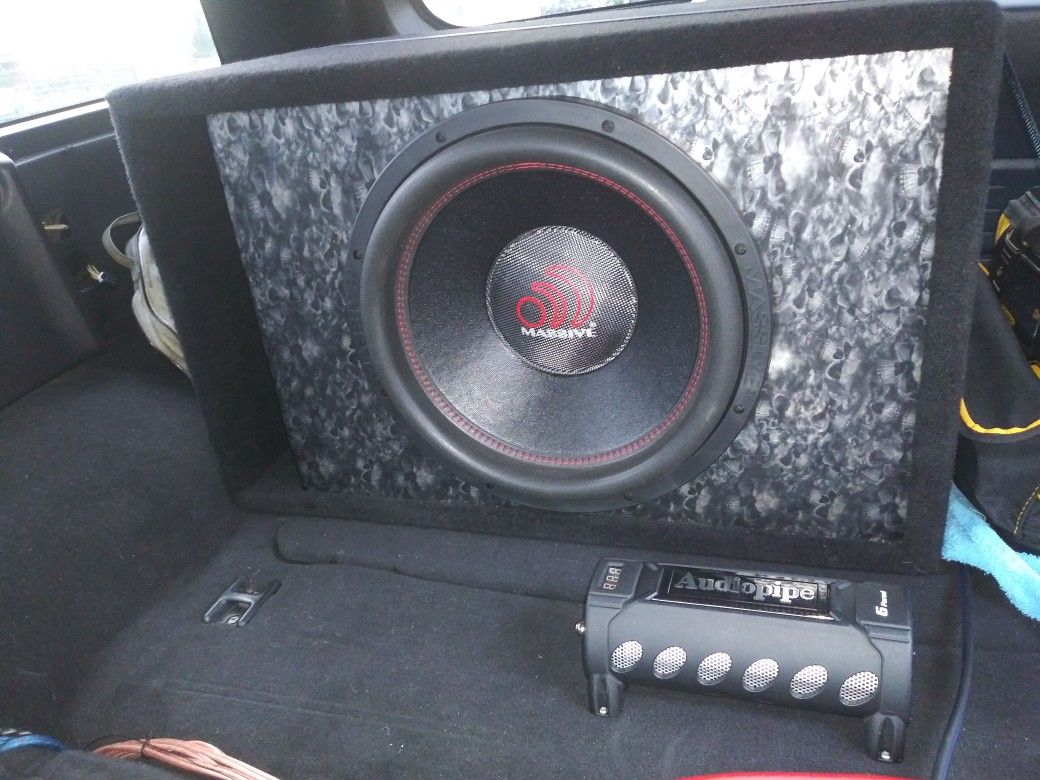 Massive audio 15" subwoofer with box