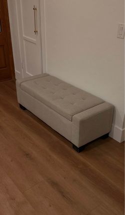 Grey Storage Bench